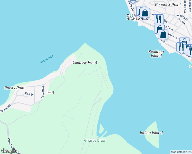map of restaurants, bars, coffee shops, grocery stores, and more near 5207 Panorama Road in Lower Lake