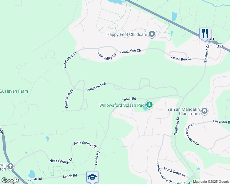 map of restaurants, bars, coffee shops, grocery stores, and more near 40779 Rolling Field Lane in Aldie