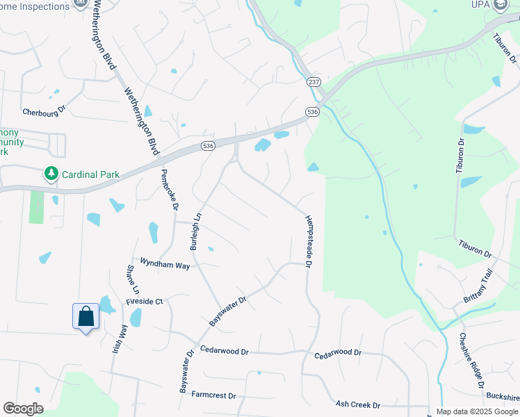 map of restaurants, bars, coffee shops, grocery stores, and more near 10100 Brandsteade Court in Union