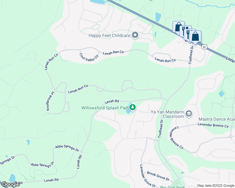 map of restaurants, bars, coffee shops, grocery stores, and more near 40456 Lenah Run Circle in Aldie