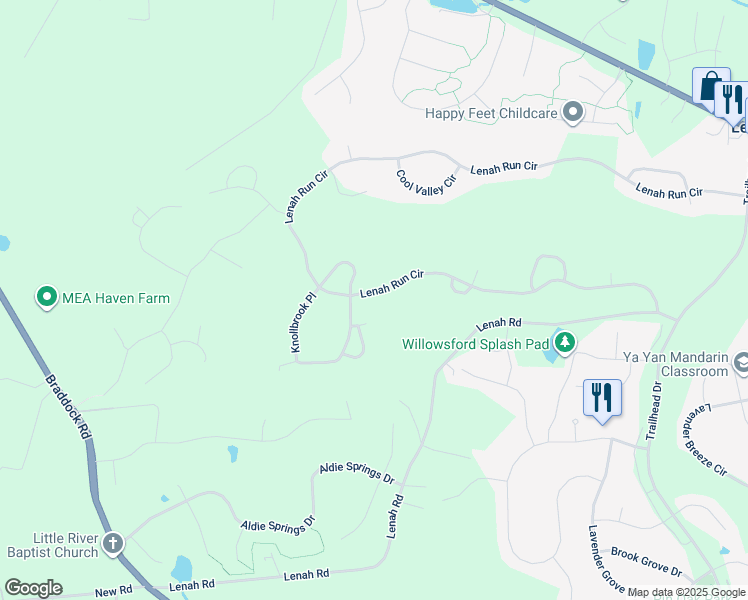 map of restaurants, bars, coffee shops, grocery stores, and more near 40534 Lenah Run Circle in Aldie