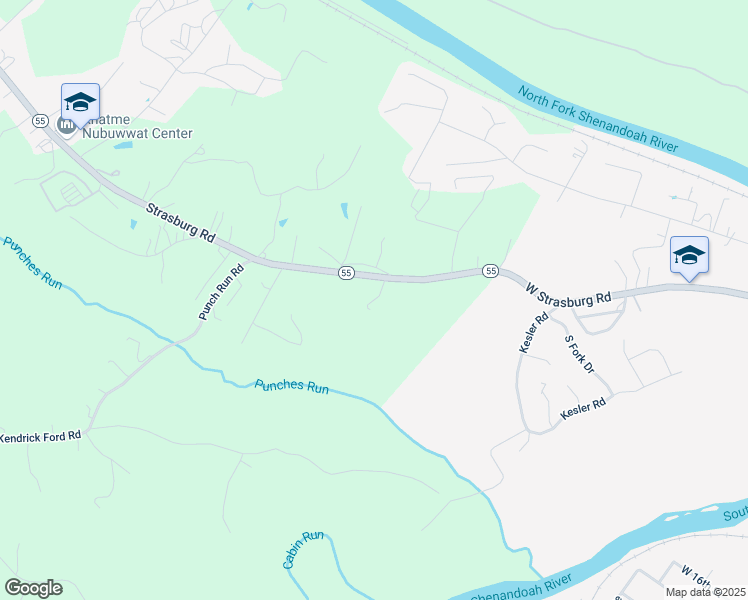 map of restaurants, bars, coffee shops, grocery stores, and more near 773 Strasburg Road in Front Royal