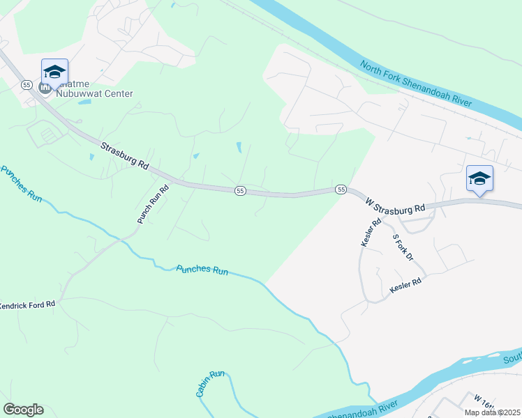 map of restaurants, bars, coffee shops, grocery stores, and more near 773 Strasburg Road in Front Royal