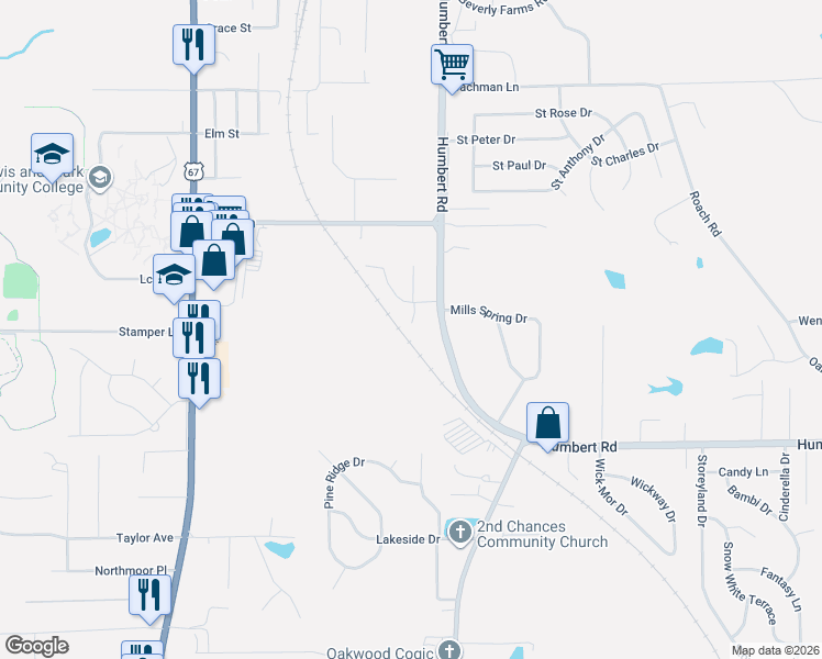 map of restaurants, bars, coffee shops, grocery stores, and more near 5600 Barbara Court in Godfrey