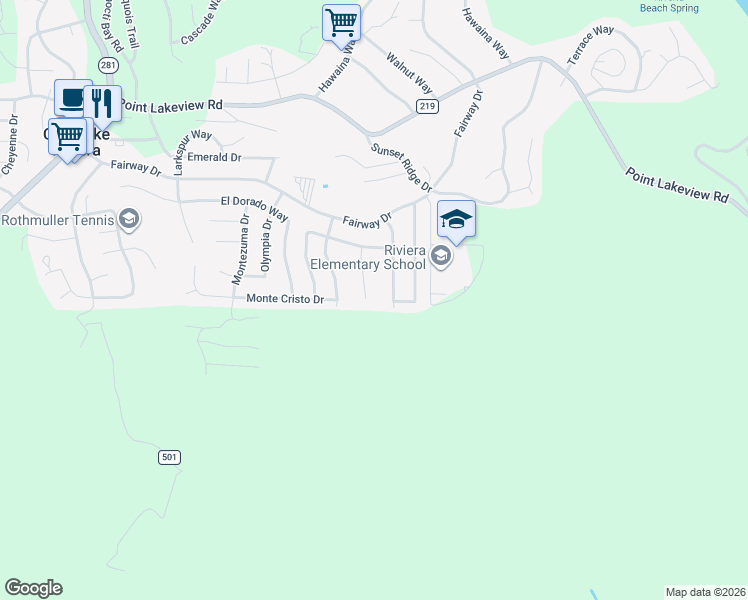 map of restaurants, bars, coffee shops, grocery stores, and more near 5404 Monterey Place in Kelseyville