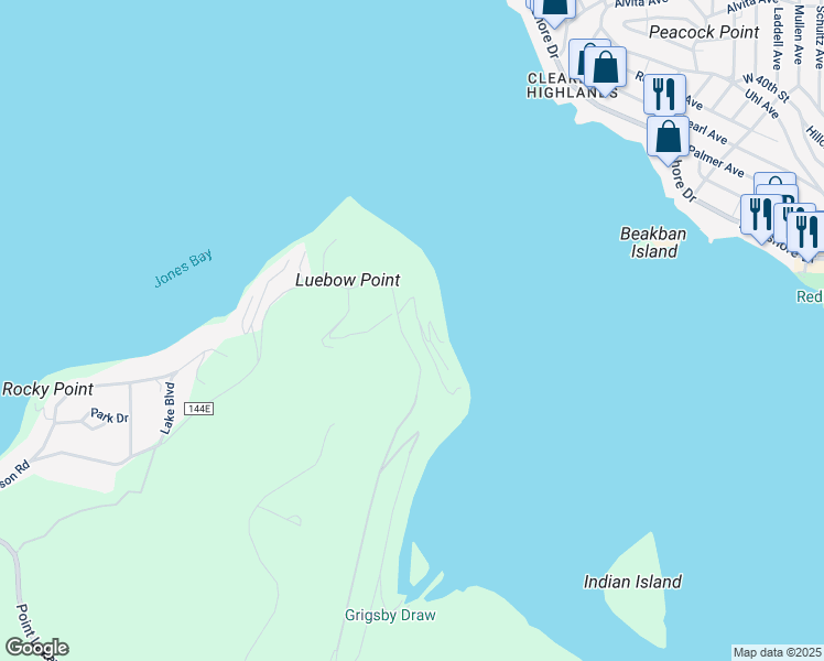 map of restaurants, bars, coffee shops, grocery stores, and more near 5191 Lake Road in Lower Lake