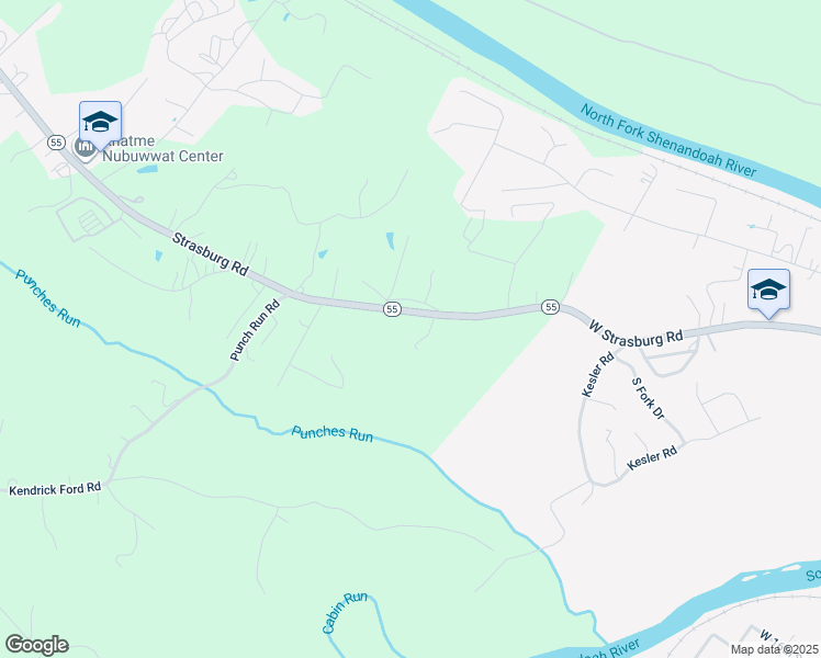 map of restaurants, bars, coffee shops, grocery stores, and more near 811 Strasburg Road in Front Royal