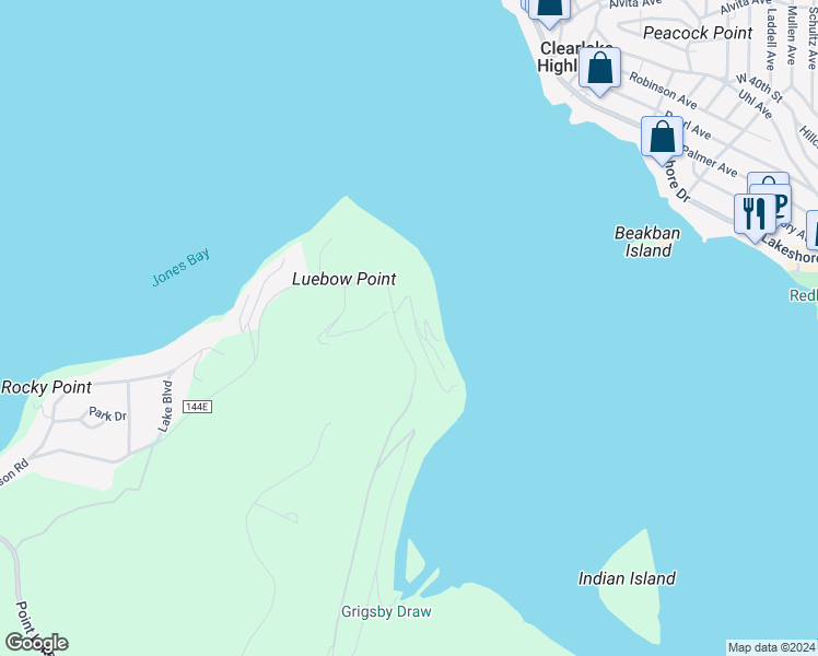 map of restaurants, bars, coffee shops, grocery stores, and more near 5191 Lake Road in Lower Lake