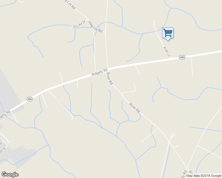 map of restaurants, bars, coffee shops, grocery stores, and more near 12386 River Road in Ridgely