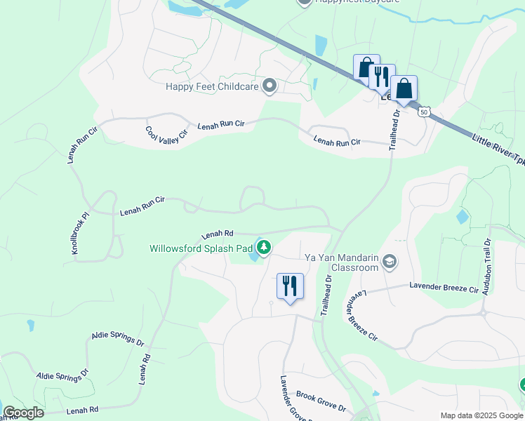 map of restaurants, bars, coffee shops, grocery stores, and more near 40436 Lenah Run Circle in Aldie