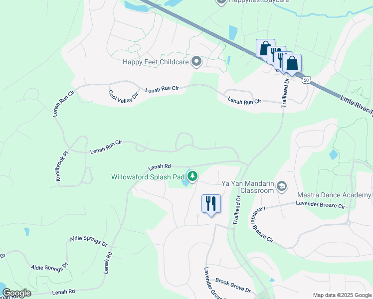map of restaurants, bars, coffee shops, grocery stores, and more near 40440 Lenah Run Circle in Aldie
