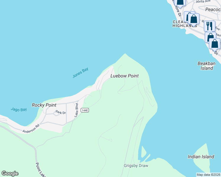 map of restaurants, bars, coffee shops, grocery stores, and more near 13629 Anderson Road in Lower Lake