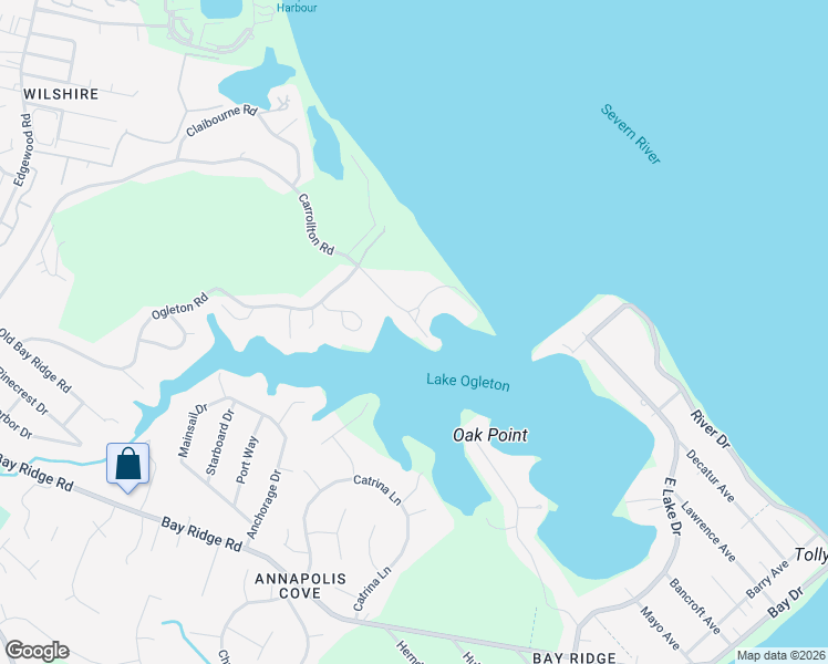 map of restaurants, bars, coffee shops, grocery stores, and more near 1205 Eden Lane in Annapolis