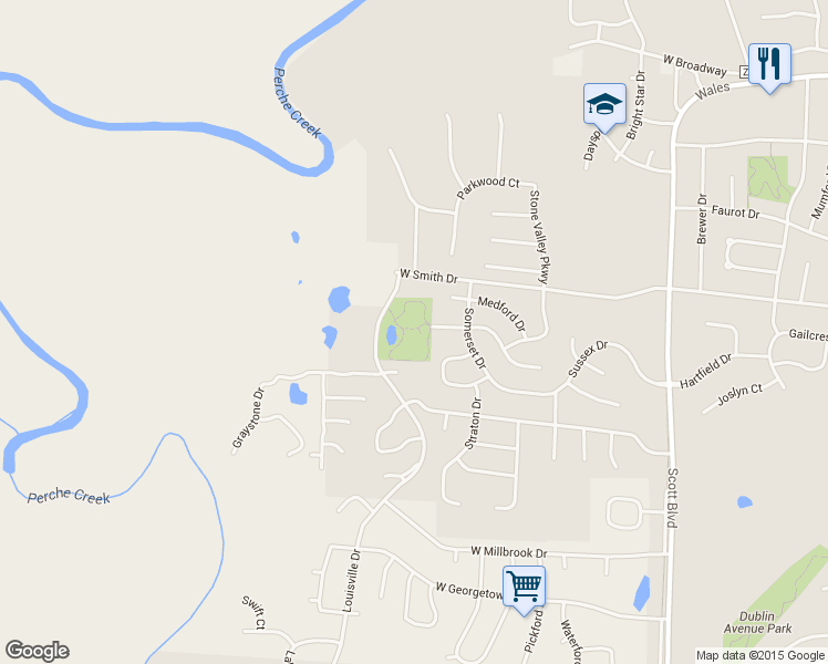 map of restaurants, bars, coffee shops, grocery stores, and more near 806 Louisville Dr in Columbia