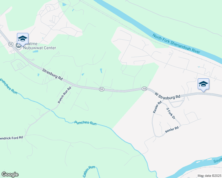 map of restaurants, bars, coffee shops, grocery stores, and more near 800 Strasburg Road in Front Royal