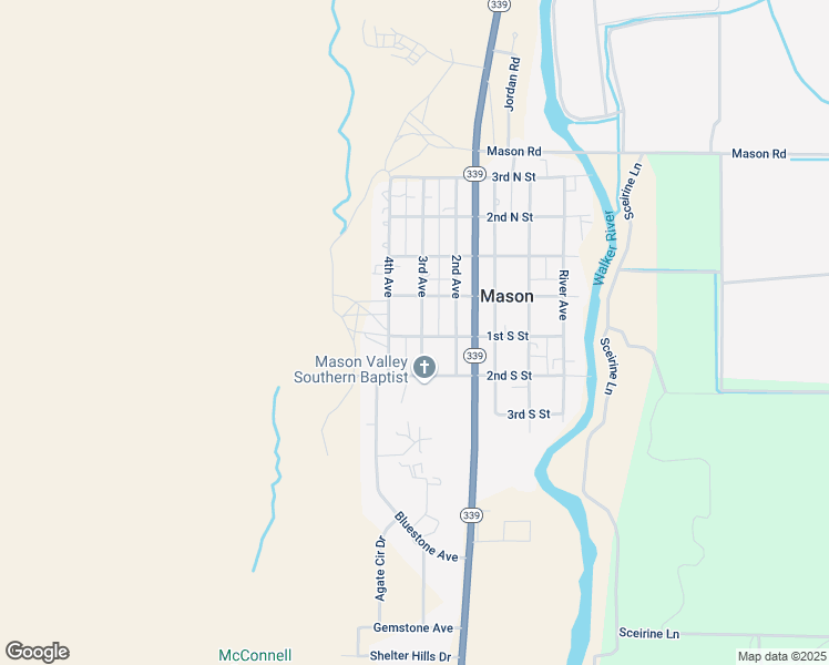 map of restaurants, bars, coffee shops, grocery stores, and more near 251 3rd Avenue in Yerington