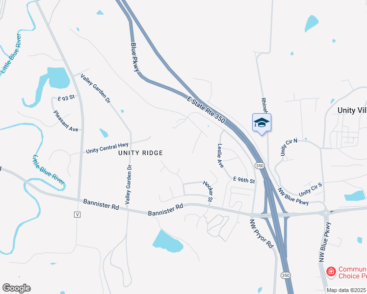 map of restaurants, bars, coffee shops, grocery stores, and more near 9424 Canyon Drive in Kansas City