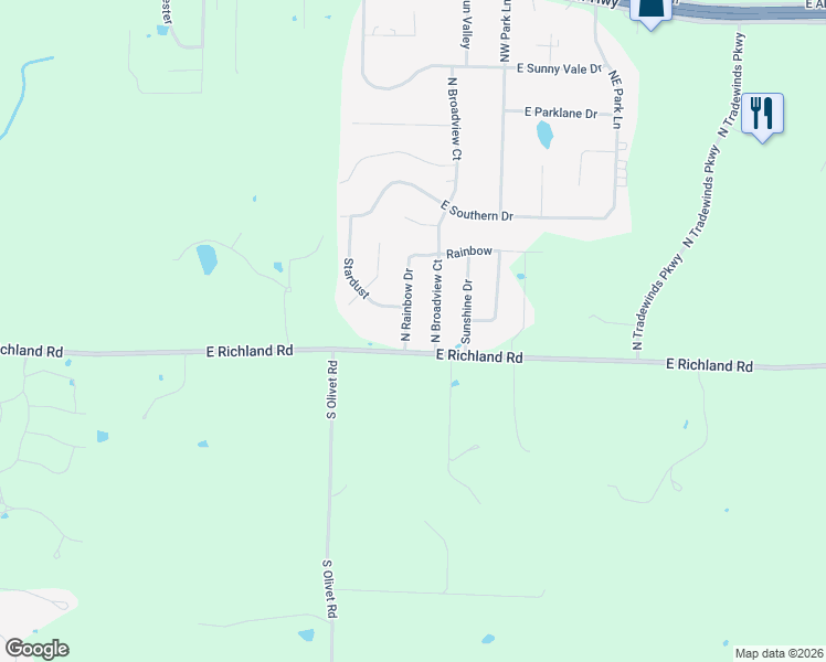 map of restaurants, bars, coffee shops, grocery stores, and more near 60 North Rainbow Drive in Columbia