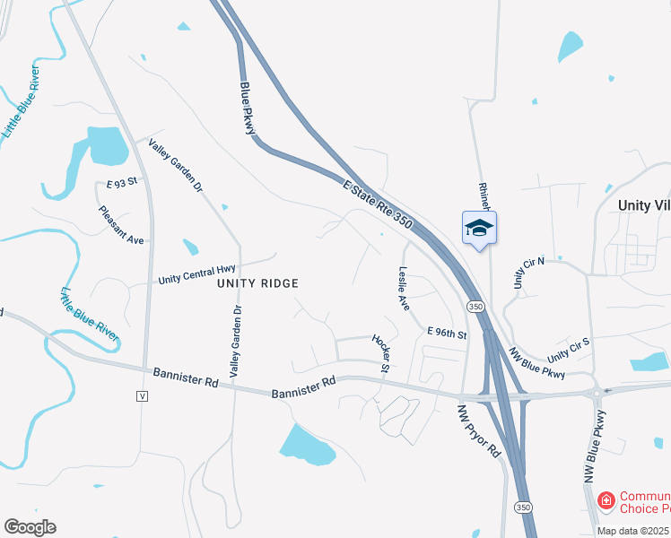 map of restaurants, bars, coffee shops, grocery stores, and more near 9424 Canyon Drive in Kansas City