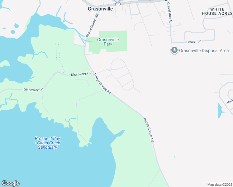 map of restaurants, bars, coffee shops, grocery stores, and more near 713 Perrys Corner Road in Grasonville