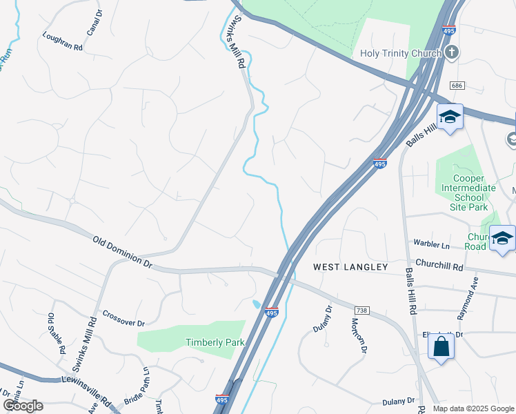 map of restaurants, bars, coffee shops, grocery stores, and more near 1009 Gelston Circle in McLean