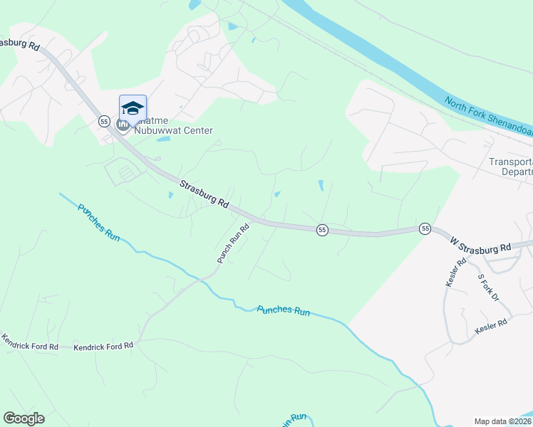 map of restaurants, bars, coffee shops, grocery stores, and more near 1000 Strasburg Road in Front Royal