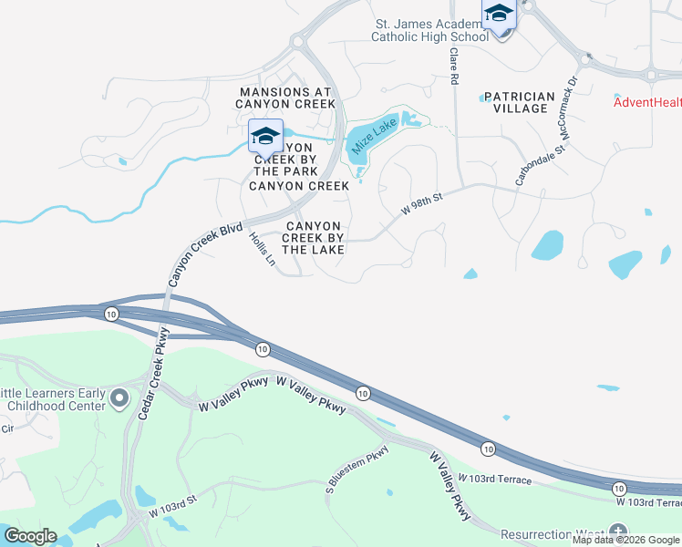 map of restaurants, bars, coffee shops, grocery stores, and more near 9825 Redbird Street in Lenexa