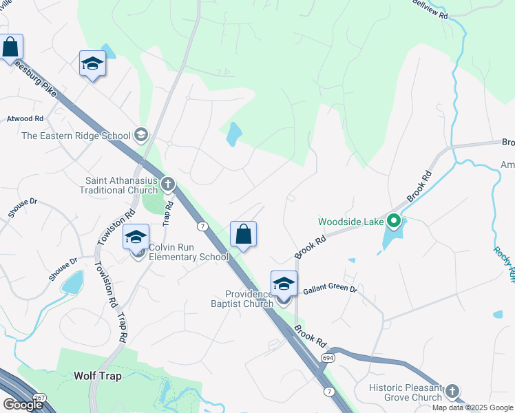 map of restaurants, bars, coffee shops, grocery stores, and more near 1333 Dreamweaver Court in Vienna