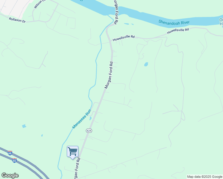 map of restaurants, bars, coffee shops, grocery stores, and more near 824 Morgan Ford Road in Front Royal