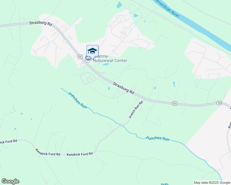 map of restaurants, bars, coffee shops, grocery stores, and more near 1319 Strasburg Road in Front Royal