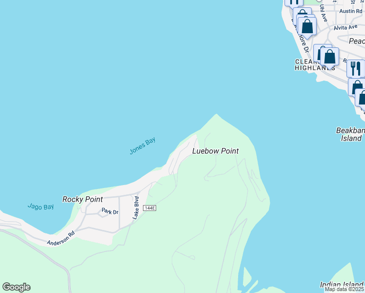 map of restaurants, bars, coffee shops, grocery stores, and more near 13624 Anderson Road in Lower Lake