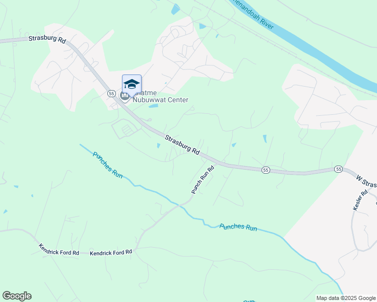 map of restaurants, bars, coffee shops, grocery stores, and more near 1245 Strasburg Road in Front Royal