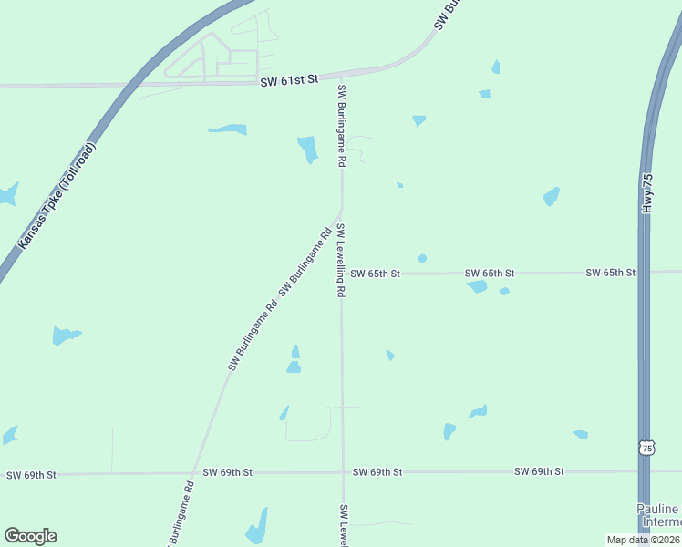 map of restaurants, bars, coffee shops, grocery stores, and more near 6601 Southwest Lewelling Road in Topeka