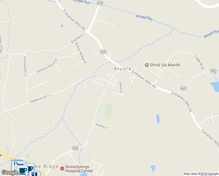map of restaurants, bars, coffee shops, grocery stores, and more near 24166 Gum Spring Road in Sterling