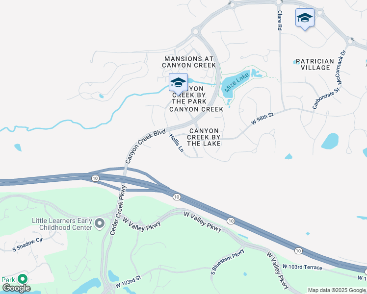 map of restaurants, bars, coffee shops, grocery stores, and more near 25509 West 98th Street in Lenexa