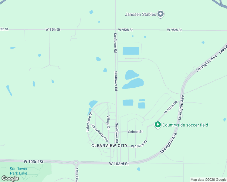 map of restaurants, bars, coffee shops, grocery stores, and more near 9800 Sunflower Road in De Soto