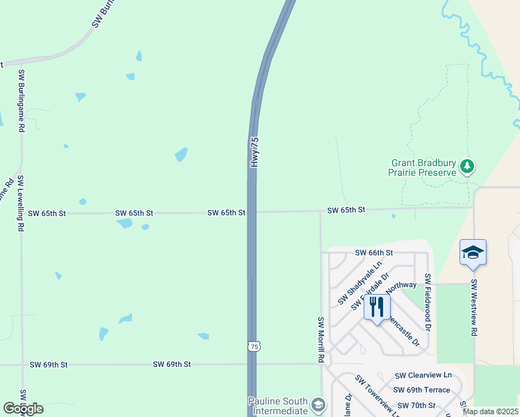 map of restaurants, bars, coffee shops, grocery stores, and more near in Topeka