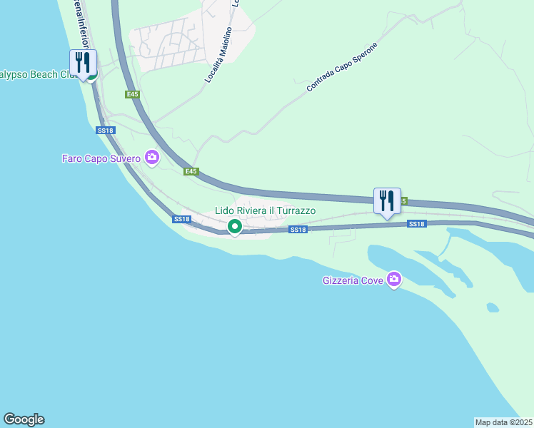 map of restaurants, bars, coffee shops, grocery stores, and more near 376 Strada Statale 18 Tirrena Inferiore in Provincia di Catanzaro