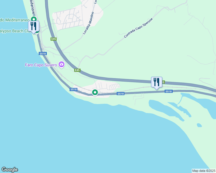 map of restaurants, bars, coffee shops, grocery stores, and more near 376 Strada Statale 18 Tirrena Inferiore in Provincia di Catanzaro