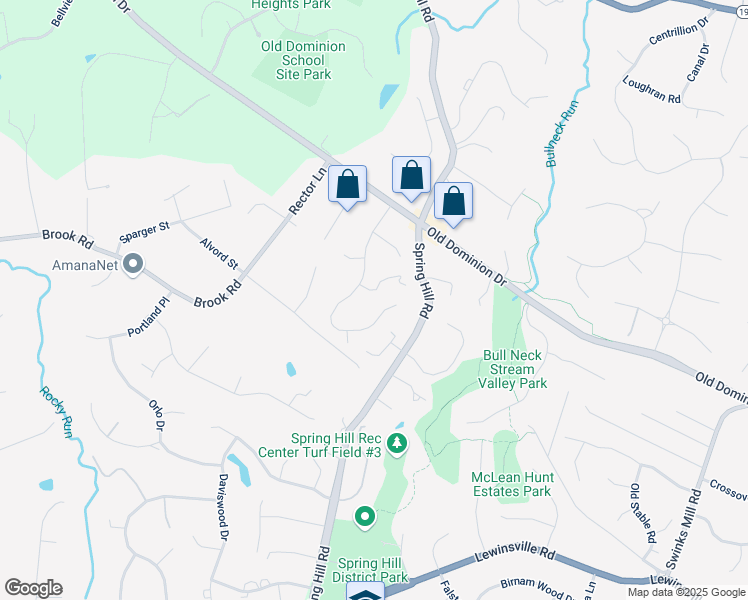 map of restaurants, bars, coffee shops, grocery stores, and more near 8203 Hampton Oak Court in McLean