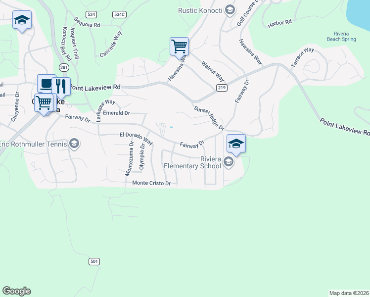 map of restaurants, bars, coffee shops, grocery stores, and more near 10325 Fairway Drive in Kelseyville
