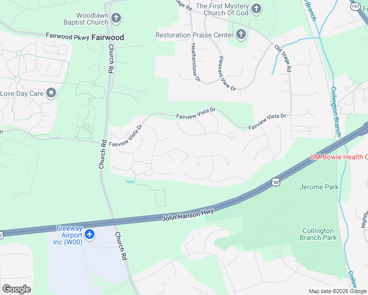 map of restaurants, bars, coffee shops, grocery stores, and more near 13904 Hammermill Field Drive in Bowie