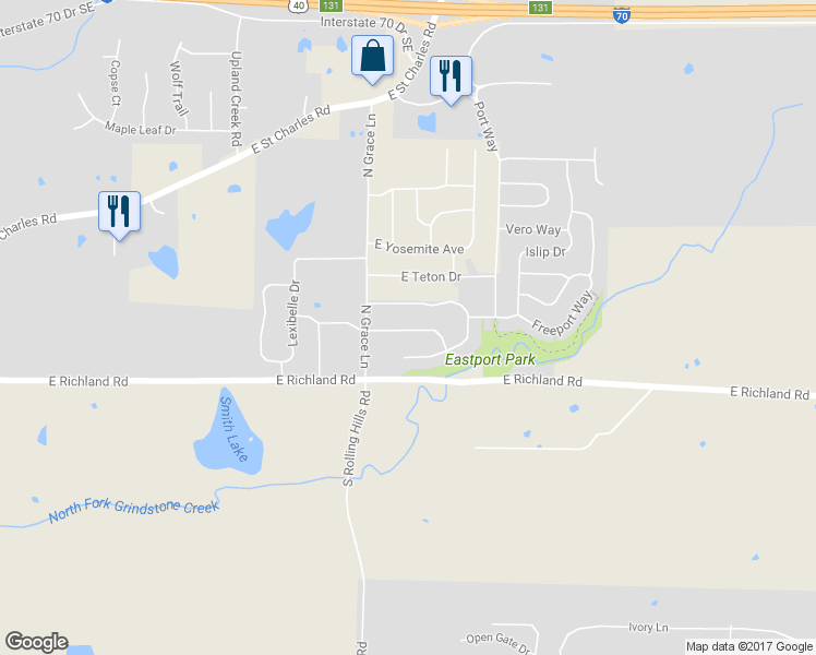 map of restaurants, bars, coffee shops, grocery stores, and more near 5503 Volunteer Drive in Columbia