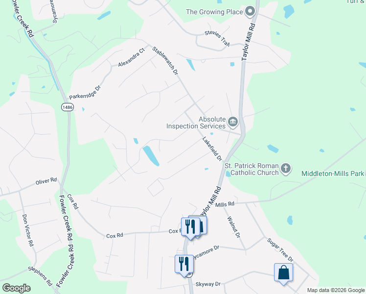 map of restaurants, bars, coffee shops, grocery stores, and more near 6378 Lakearbor Drive in Independence