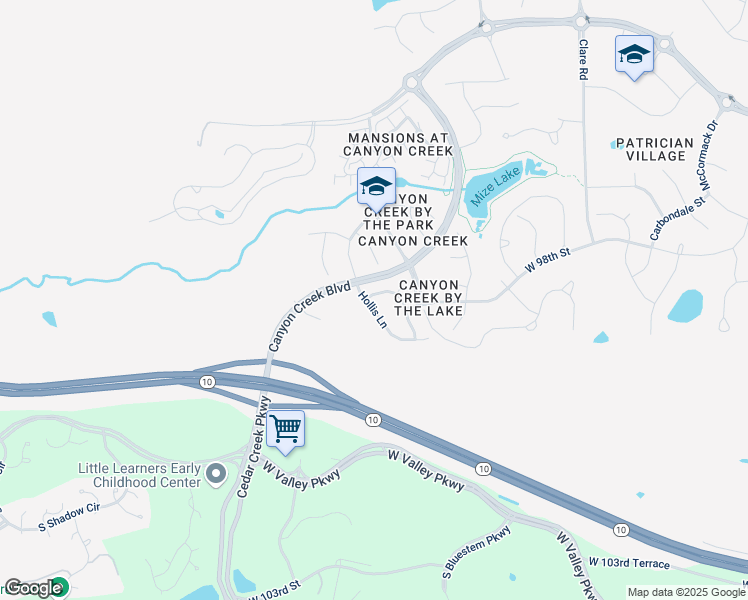 map of restaurants, bars, coffee shops, grocery stores, and more near 25509 West 98th Street in Lenexa