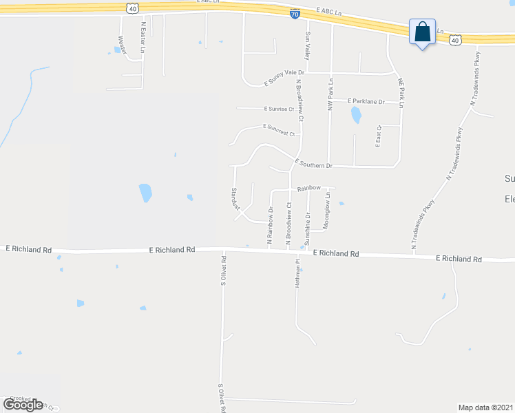 map of restaurants, bars, coffee shops, grocery stores, and more near 260 North Sunnyside Court in Columbia