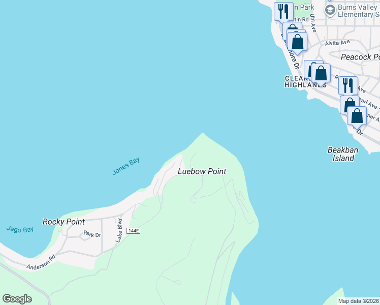 map of restaurants, bars, coffee shops, grocery stores, and more near 13674 Anderson Road in Lower Lake