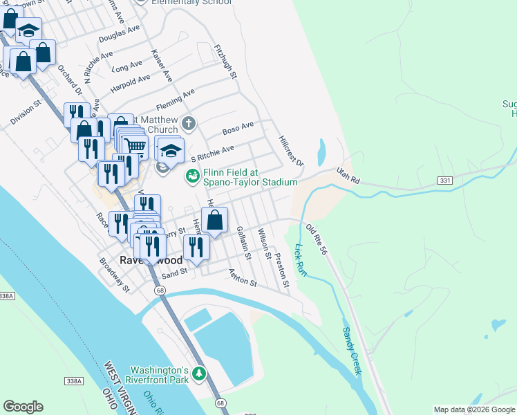map of restaurants, bars, coffee shops, grocery stores, and more near 211 Wilson St in Ravenswood