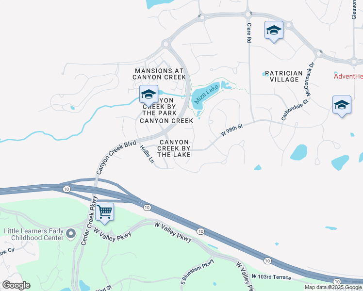 map of restaurants, bars, coffee shops, grocery stores, and more near 25213 West 97th Place in Lenexa