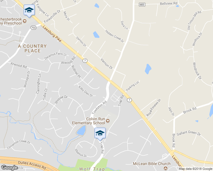 map of restaurants, bars, coffee shops, grocery stores, and more near 1308 Towlston Road in Vienna